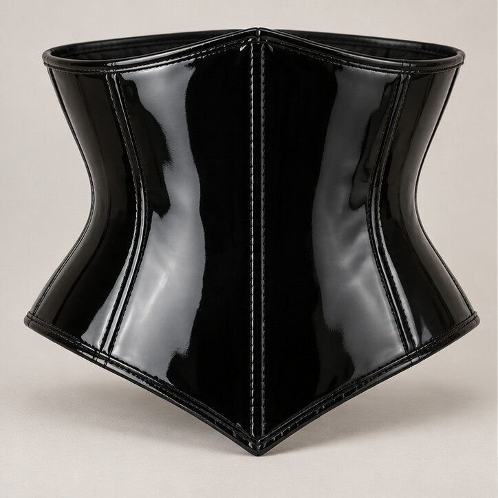 Black Cathedral Pointed Cincher front view
